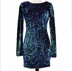 NWT blue/green mini dress